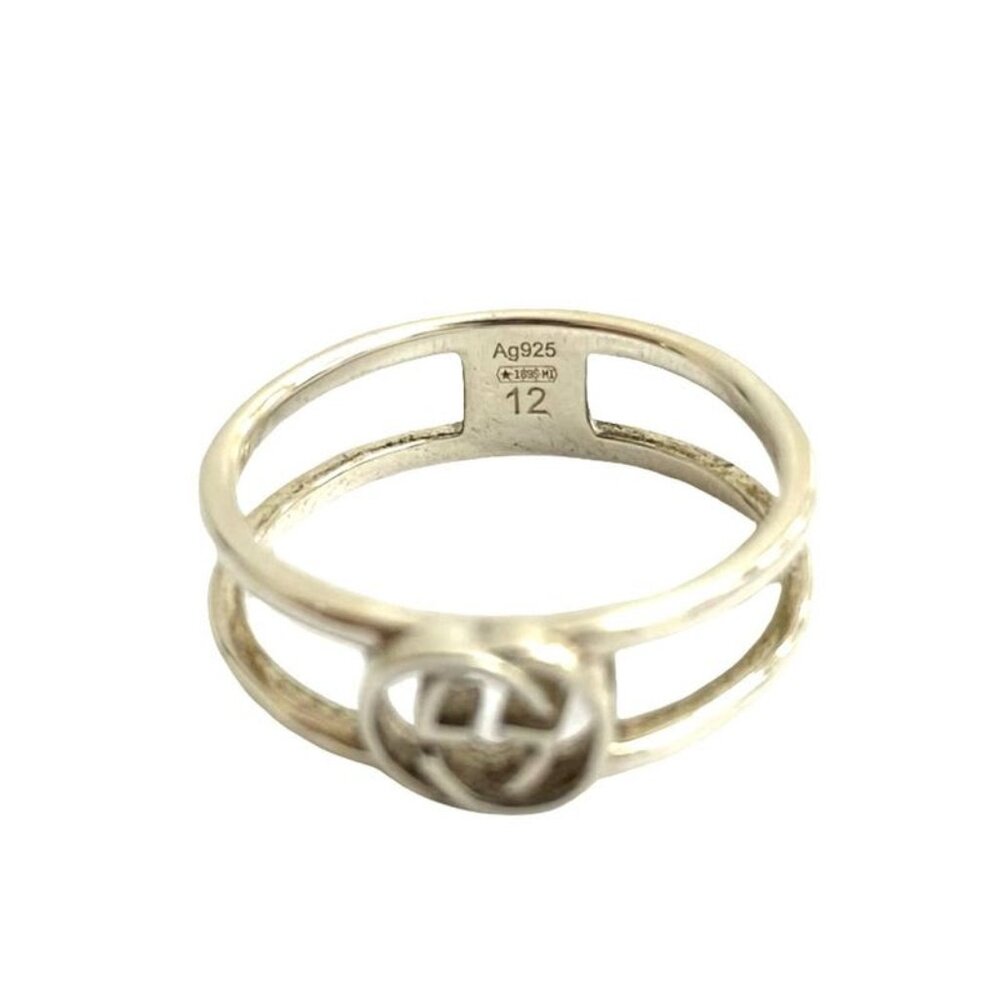Gucci Interlocking G Silver 925 Ring No 12 Accessories - Picture 2 of 6